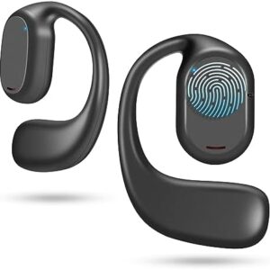 Open Ear Headphones VG332 Version 2024, Air Conduction Headphones Bluetooth 5.3 Earbuds, 16 Hours Playtime Dual 16.2mm Dynamic Drivers