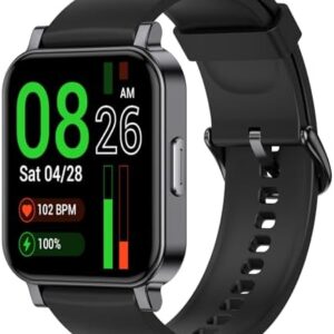 Smart Watch, 42mm Full Touchscreen Fitness Watch, Fitness Tracker with Heart Rate Monitor & SpO2, Step Counter, IP68 Waterproof Pedometer Watch for Women Men