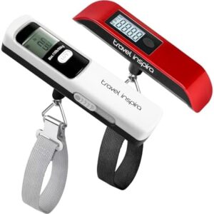 travel inspira Luggage Scale, Travel Essentials, Portable Digital Hanging Baggage Scale for Travel, Suitcase Weight Scale