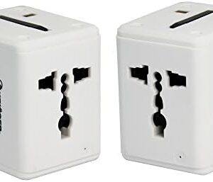 Krieger Universal Travel Adapter Plug, All in One International Wall Charger AC Plug Adaptor with 2.1A Dual USB Ports, Type C Travel Charger Power Adaptor for US, AU, UK and EU