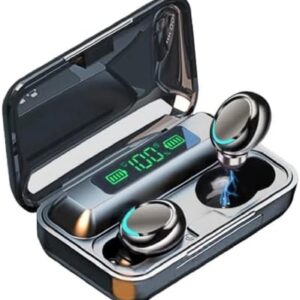 New Wireless Earbuds Bluetooth 5.0 Headset, IPX7 Waterproof, LED Battery Display auriculares,140 Hours Play time with Charging Box, 3D Stereo Audio Full Touch Screen Headset with Microphone