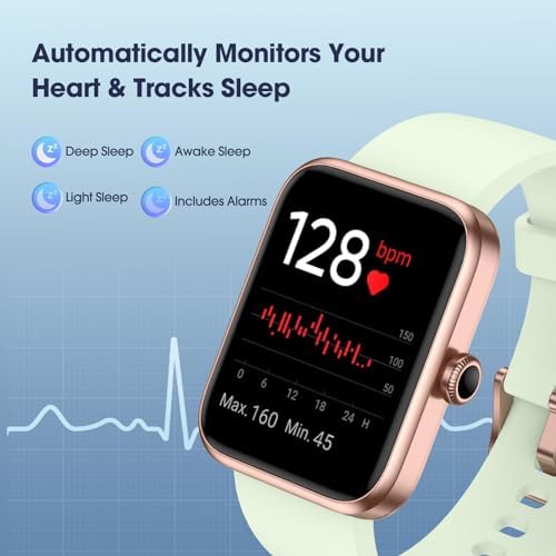 Smart Watch, Fitness Tracker with Heart Rate Monitor, Blood Oxygen, Sleep Tracking, 41mm Smartwatch 5ATM Waterproof with Pedometer for Women Men Compatible with Android iPhone iOS - Image 3