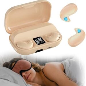 Flat Invisible Sleep Wireless Earphone IPX5 Waterproof Thin Invisible Sleep Earbuds for Side Sleepers Sleep Ear Buds Smallest Tiny Small Mini Discreet Earbud for Sleeping Invisible Headphones