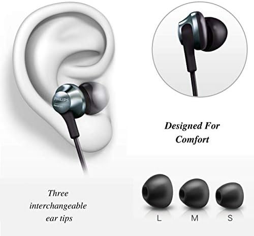 PHILIPS Pro Wired Earbud & In-Ear Headphones with Microphone, Ear Phones, In-Ear Headphones with Mic, Powerful Bass, Lightweight, Hi-Res Audio, 3.5mm Jack for Phones and Laptops Comfort - Image 2