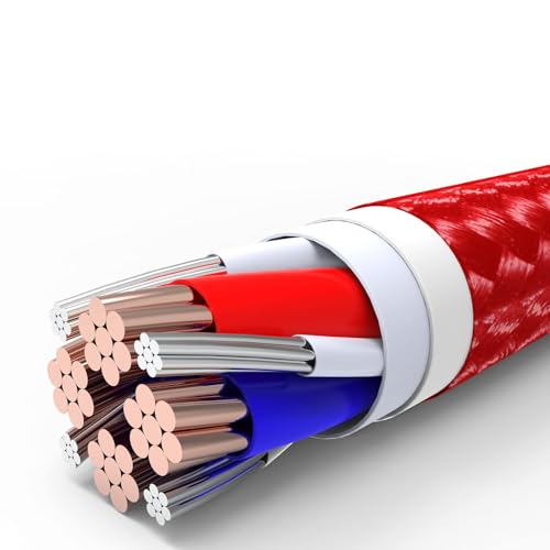 Multi Charging Cable(2Pack 4FT), Nylon Braided 3 in 1 Universal Phone Charger Fast Charging with Type-C/Micro USB and IP Port, Compatible with Most Cell Phones(Red) - Image 4