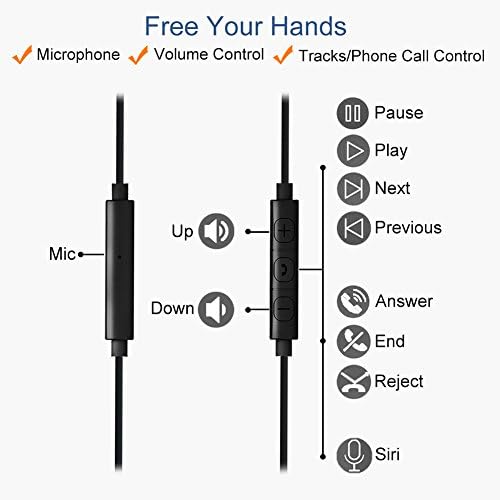 Wired Over Ear Earbuds for Kids Women Small Ears, Sport in-Ear Headphones Earhook Earphones for Running Exercise Jogging, Ear Buds with Case Microphone and Volume for Cell Phones Laptops Blue - Image 5