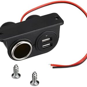 Mobile Phone USB SUV Vehicle Under-Dash Mount 12V/24V Charger Phones Power Supply Fast Charging Universal Device Power Port Outlet Converter Adapter Combo-car Charger for Hair Dryer Headphone