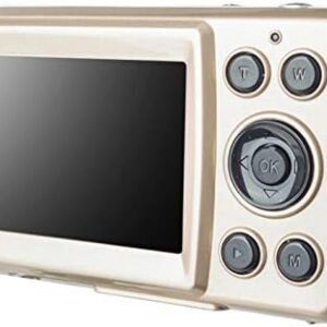 Digital Camera, 2.4'' TFT HD Digital Compact Cameras, 8Ｘ Digital Zoom Rechargeable Pocket Digital Cameras for Kids, Students, Teens, Elderly, Beginners Gold
