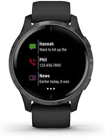 Garmin 010-02173-11 Venu, GPS Smartwatch with Bright Touchscreen Display, Features Music, Body Energy Monitoring, Animated Workouts, Pulse Ox Sensor and More, Black - Image 2