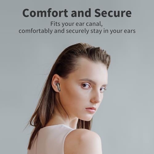 TAGRY Wireless Earbuds Bluetooth Earphones 60H Playback Ear Buds with Wireless Charging Case and Mic for Running and Sports Black - Image 7