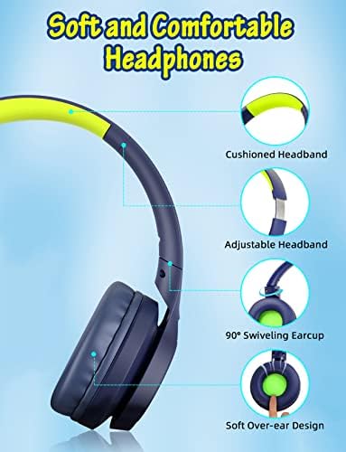 Kids Headphones with Microphone, Wired Over Ear Headsets with Limited Volume 85dB/ 94dB for Boys Girls Teens Children Online School/Travel/iPad/Tablet/Cellphone - Image 5