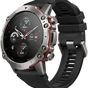Amazfit Falcon Premium Military Smart Watch, Offline Map Support, Titanium Body, 14 Days Battery Life, Dual-Band & 6 Satellite Positioning, Strength Training, 200m Water-Resistance