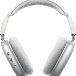 Wireless Headphones Over-Ear Bluetooth Adjustable Headphones 42 Hours of Listening Time Volume Control, Fitting in Gaming/Running/Sports Headphones for iPhone/Android/Samsung - Silver