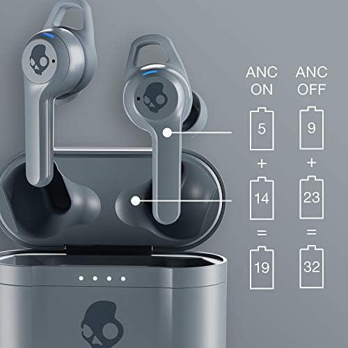 Skullcandy Indy ANC In-Ear Noise Canceling True Wireless Earbuds, 32 Hour Battery, Microphone, Works with iPhone Android and Bluetooth Devices - Grey - Image 4