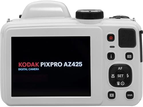 Kodak PIXPRO AZ425 20MP Digital Camera 42X Optical Zoom 24mm Wide Angle Lens 1080P Full HD Video Optical Image Stabilization 3" LCD Vlogging Camera (White) + 64GB Card + Case + Tripod + Bundle - Image 2