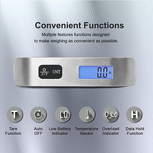 travel inspira Luggage Scale, Travel Essentials, Portable Digital Hanging Baggage Scale for Travel, Suitcase Weight Scale - Image 3