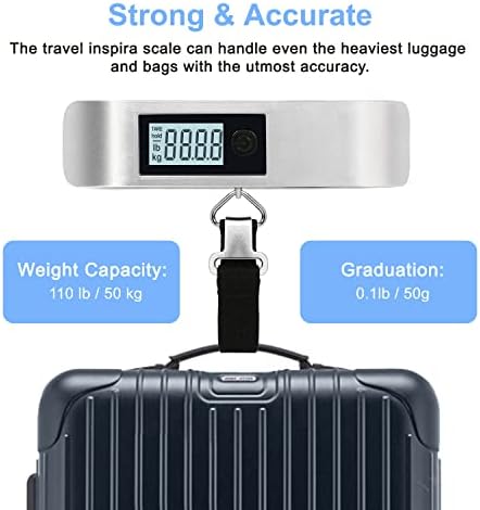 travel inspira Luggage Scale, Digital Luggage Scales, Baggage Scale,110LB / 50KG, Battery Included - Image 8