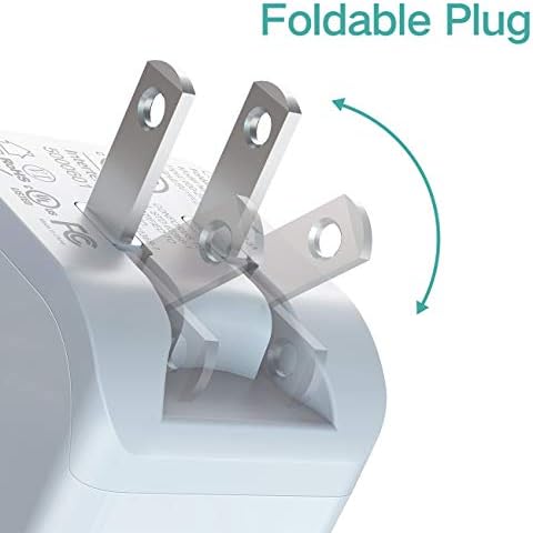 JDB USB Wall Charger 5V/2.4A Dual Port Foldable Charger Plug 12W Portable Universal USB Charging Cradle for iPhone, iPad, Samsung and Others (4 Pack) - Image 3