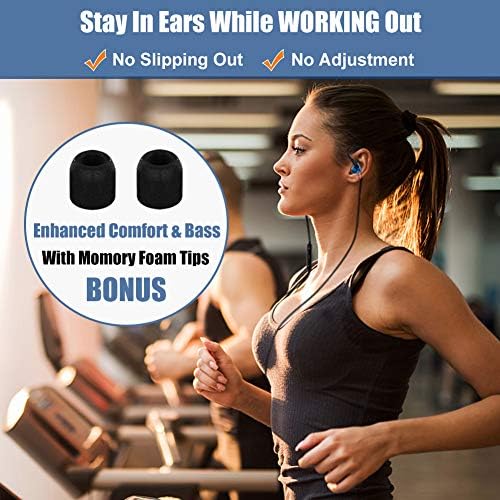 Wired Over Ear Earbuds for Kids Women Small Ears, Sport in-Ear Headphones Earhook Earphones for Running Exercise Jogging, Ear Buds with Case Microphone and Volume for Cell Phones Laptops Blue - Image 3