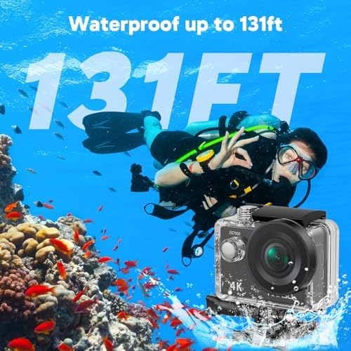 AKASO EK7000 4K30FPS 20MP Action Camera EIS Ultra HD Underwater Camera 131FT Waterproof Camera 170 Degree Wide Angle 4X Zoom Support External Microphone - Image 4
