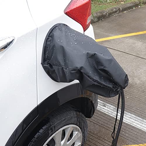 IZTOSS EV Charger Cover, Waterproof Charging Port Cover, Double-Sided, Rain Sun UV Snow Protection, Magnetic Adsorption Universal for Most Electric Cars
