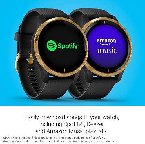 Garmin 010-02173-31 Venu, GPS Smartwatch, Bright Touchscreen Display, Features Music, Body Energy Monitoring, Animated Workouts, Pulse Ox Sensor and More, Gold with Black Band - Image 5