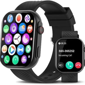 Smart Watch for Android Phones & iPhone - Answer/Make Calls/Quick Text Reply/AI Control, [2" HD Screen] IP67 Waterproof Fitness Tracker Heart Rate/Sleep/SpO2 Monitor,100+Sports Trackers for Men Women