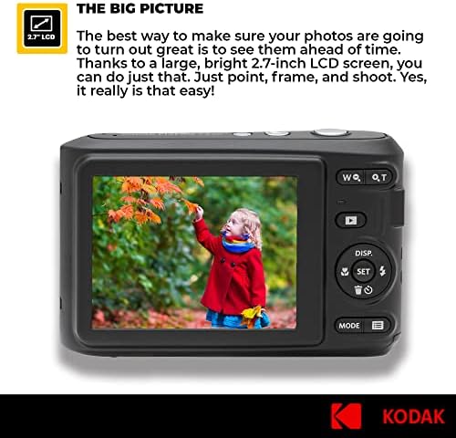 Kodak PIXPRO FZ45 Digital Camera + Black Point & Shoot Camera Case + Transcend 64GB SD Memory Card + Tri-fold Memory Card Wallet + Hi-Speed SD USB Card Reader + More! (Red) - Image 3