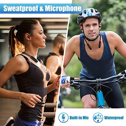 Bluetooth Earbuds 120 Hours Extra Long Playback with Microphone Headset, i35 Balanced Armature Drivers Stereo in Ear Wireless Ear Buds, Waterproof Workout Neckband Headphones (Black) - Image 7