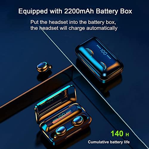 New Wireless Earbuds Bluetooth 5.0 Headset, IPX7 Waterproof, LED Battery Display auriculares,140 Hours Play time with Charging Box, 3D Stereo Audio Full Touch Screen Headset with Microphone - Image 7