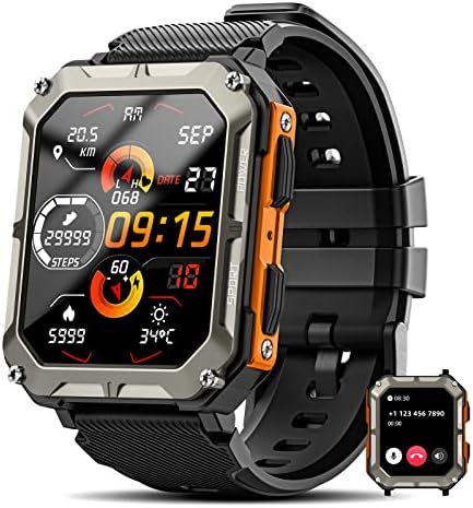 Military Smart Watch for Men with Blood Pressure (Answer/Make Call), Rugged Tactical Smartwatch for Android and iPhone, 10 ATM Waterproof Outdoor Sports Fitness Tracker with Heart Rate, Sleep Monitor - Image 9
