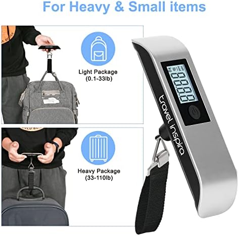 travel inspira Luggage Scale, Digital Luggage Scales, Baggage Scale,110LB / 50KG, Battery Included - Image 7