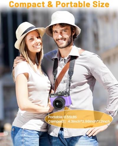 4K Digital Camera for Photography VJIANGER 48MP WiFi Vlogging Camera with 180° Flip Screen, 16X Digital Zoom, 52mm Wide Angle & Macro Lens, 2 Batteries, 32GB TF Card(W02-CY13) - Image 7