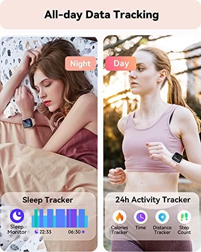 Smart Watch for Women - 1.8" Full Touch HD Screen, 24-Hour Heart Rate, Blood Oxygen, Sleep Monitor, Alexa Built-in, IP68 Waterproof, 100 Sports Modes, Unisex - Image 6