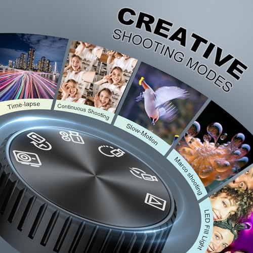 Digital Camera for Photography and Video,4K 48MP Vlogging Camera for YouTube with 180° Flip Screen,16X Digital Zoom,52mm Wide Angle,Leather Hold & Strap, 2 Batteries, 32GB TF Card(S100,Black) - Image 6