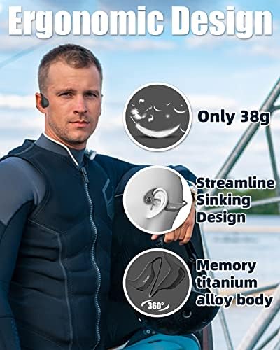 Tayogo Bone Conduction Headphones, Wireless Bluetooth Bone Conducting Earbuds, Open Ear Headset with Mic, for Running, Cycling, Yoga-Grey - Image 6