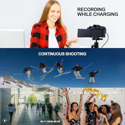 48MP Digital Cameras for Photography with Lens, Autofocus Vlogging Camera for YouTube,16X Zoom Anti-Shake Video Camera, 32GB TF Card & 2 Batteries(S100 WM Black) - Image 4