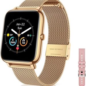 Smart Watch for Android Phones iOS Waterproof Smart Watches for Women Men Sports Digital Watch Fitness Tracker Heart Rate Blood Oxygen Sleep Monitor Touch Screen Compatible Samsung iPhone