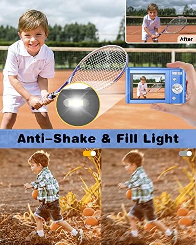 Digital Camera, Lecran FHD 1080P 36.0 Mega Pixels Vlogging Camera with 16X Digital Zoom, LCD Screen, Compact Portable Mini Cameras for Students, Teens, Kids (Blue) - Image 4