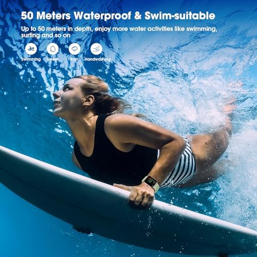 Smart Watch, Fitness Tracker with Heart Rate Monitor, Blood Oxygen, Sleep Tracking, 41mm Smartwatch 5ATM Waterproof with Pedometer for Women Men Compatible with Android iPhone iOS - Image 2