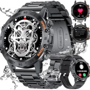 Smart Watches for Men Answer/Make Call, 1.39" HD Military Smartwatch for Android iOS 400mAh Activity Fitness Tracker 100+ Sport Modes IP67 Waterproof Calorie Heart Rate SpO2 Sleep Monitor