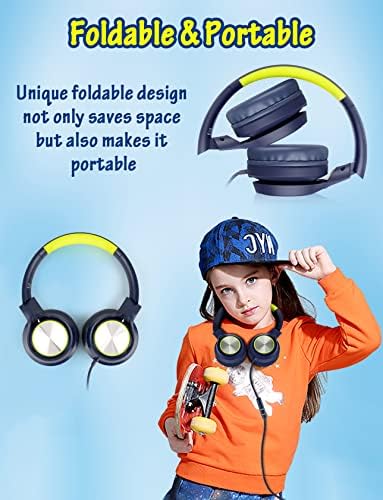 Kids Headphones with Microphone, Wired Over Ear Headsets with Limited Volume 85dB/ 94dB for Boys Girls Teens Children Online School/Travel/iPad/Tablet/Cellphone - Image 6