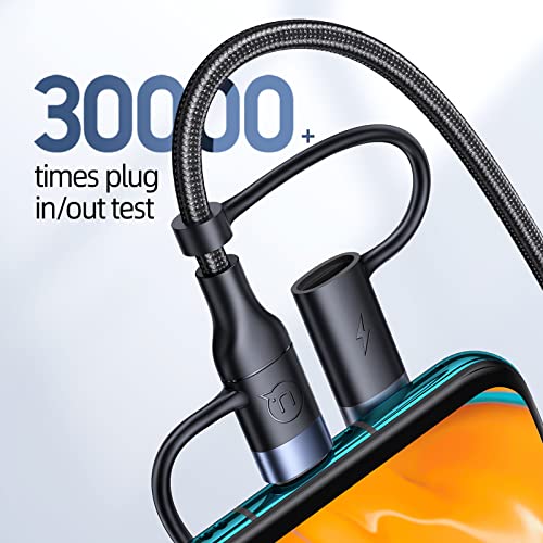 PD 60W USB C Multi Fast Charging Cable Nylon Braided Cord 5-in-1 3A USB/C to Type C/Micro/Phone Fast Sync Charger Adapter Compatible with Laptop/Tablet - Image 7