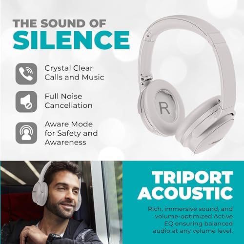 Bose QuietComfort 45 Bluetooth Wireless Noise Cancelling Headphones Bundle with Adapters and Cables - Over Ear (White) - Image 4