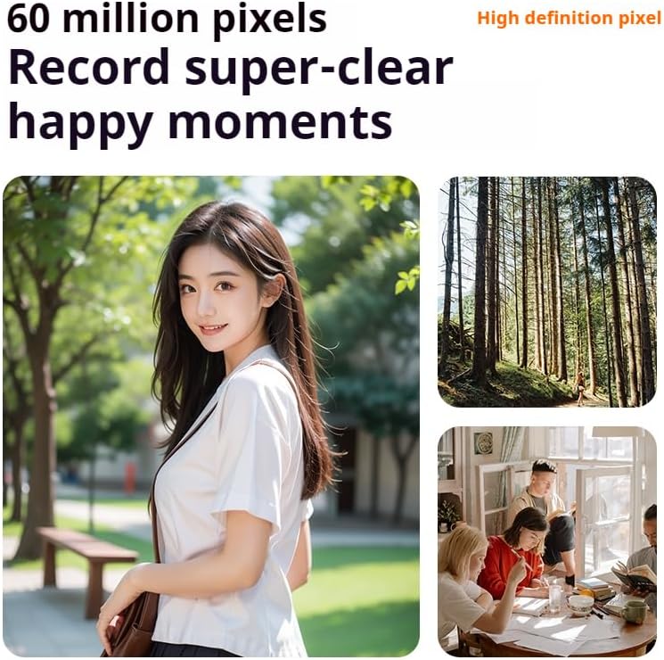 MUTRAIN Flip Screen Digital Point and Shoot Camera, 1080P Photography Practice, White,M10,32G with Lens. - Image 6