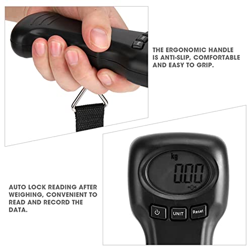 Dioche Luggage Weight Scale, 110lb Portable Travel Hanging Luggage Scale, Electronic Weight Scale with LCD Digital Display for Travel, Suitcase Weight Scale - Image 3