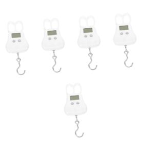 5pcs Portable Hanging Scale Bag Weight Scale Luggage Weight Scale Luggage Scale Bag Scale Travel Luggage Hook Fishing Tools Weighing Scale for Luggage Hand Scale Suitcase Scale