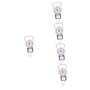 5pcs Portable Scale Fishing Tools Hand Scale to Weigh Luggage Suitcase Weight Scale Hook Luggage Hook Luggage Scale Bag Weighing Scale for Luggage Eletric Weight Scale Fruit Scale