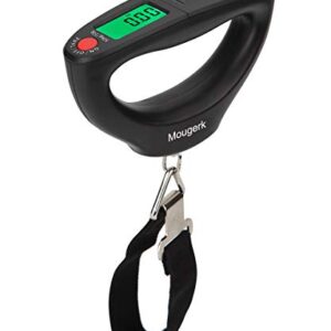 110lb 50kg Portable Digital Hanging Luggage Weight Scale Postal Scales, 2 AAA Batteries (Not Included) (Black)