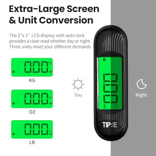 Luggage Scale, 110lb Luggage Weight Scale Digital Suitcase Scale with Hook, Portable Weight Scale for Travel with Backlight LCD Display, Baggage Scale for Travelers, Battery Included - Black - Image 2